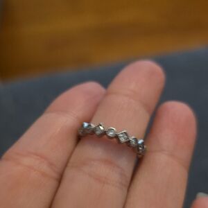 Silver Halo CZ Eternity Band - Women's Silver Ring Pandora